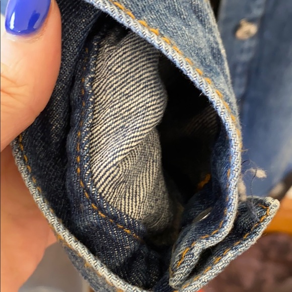 Body lined warm denim jacket - Picture 5 of 8